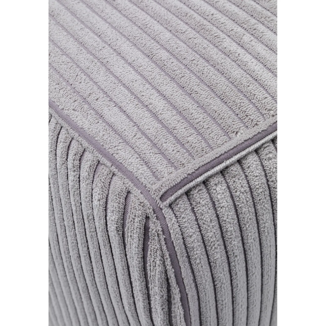 KARE Design 3 Places|Canapés Cubetto Cord 3-Places Gris Clair 220Cm