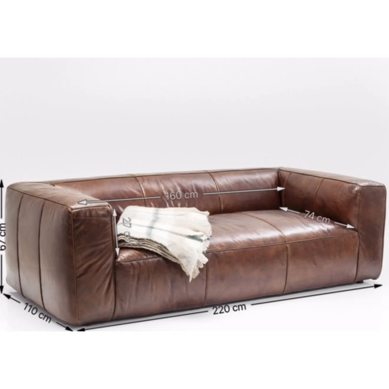 KARE Design 3 Places|Canapés Cubetto 3-Places 220Cm