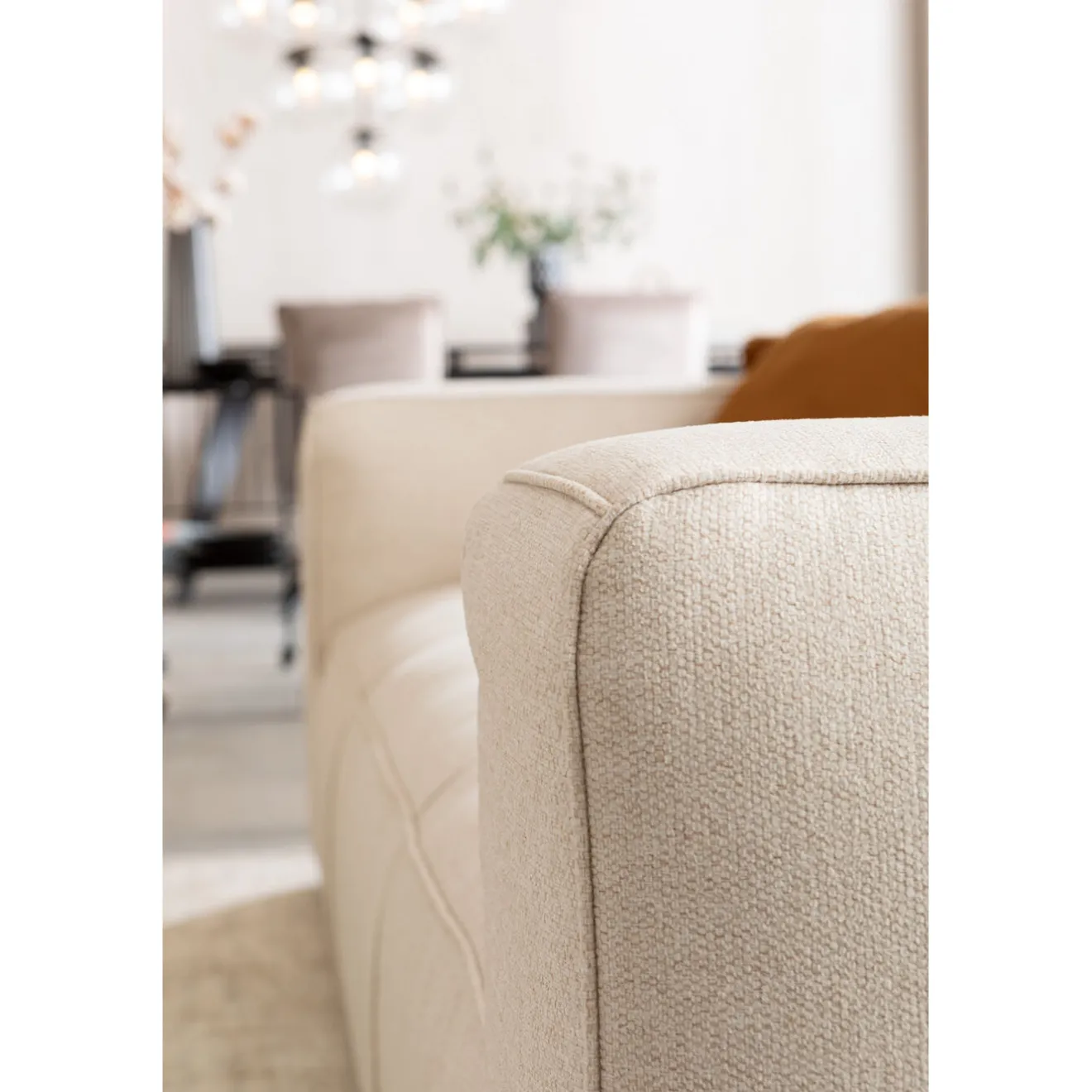 KARE Design 3 Places|Canapés Cubetto 3-Places Creme 220Cm