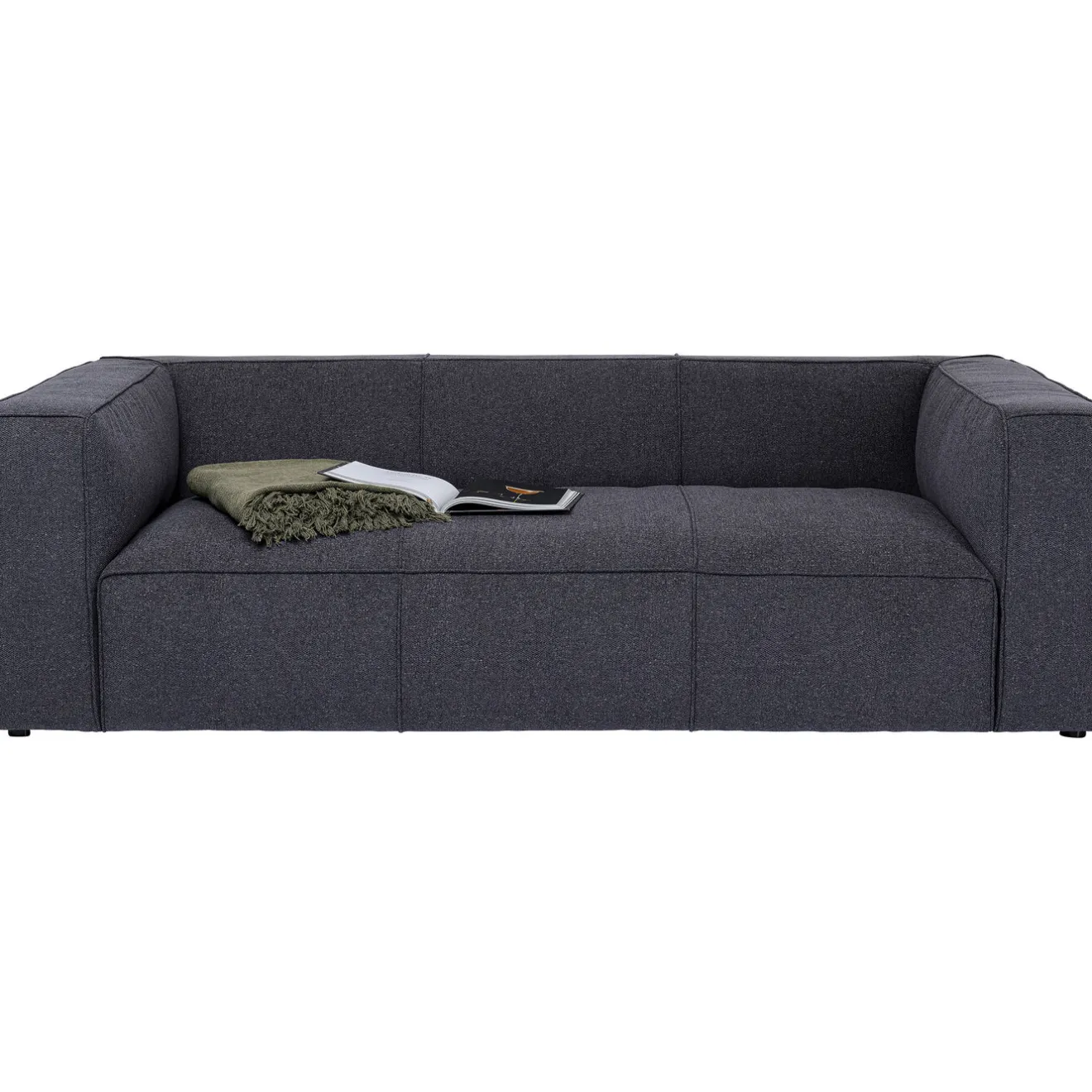 KARE Design 3 Places|Canapés Cubetto 3-Places Gris Fonce 220Cm