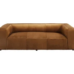 KARE Design 3 Places|Canapés Cubetto 3-Places Velours Marron 220Cm