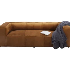 KARE Design 3 Places|Canapés Cubetto 3-Places Velours Marron 220Cm