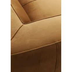 KARE Design 3 Places|Canapés Cubetto 3-Places Velours Marron 220Cm