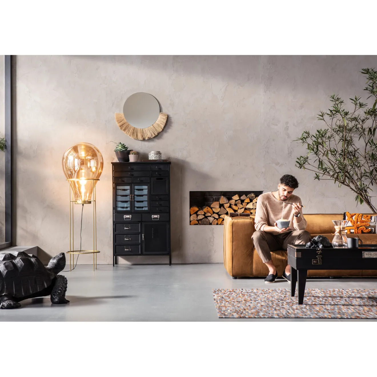 KARE Design 3 Places|Canapés Cubetto 3-Places Velours Marron 220Cm