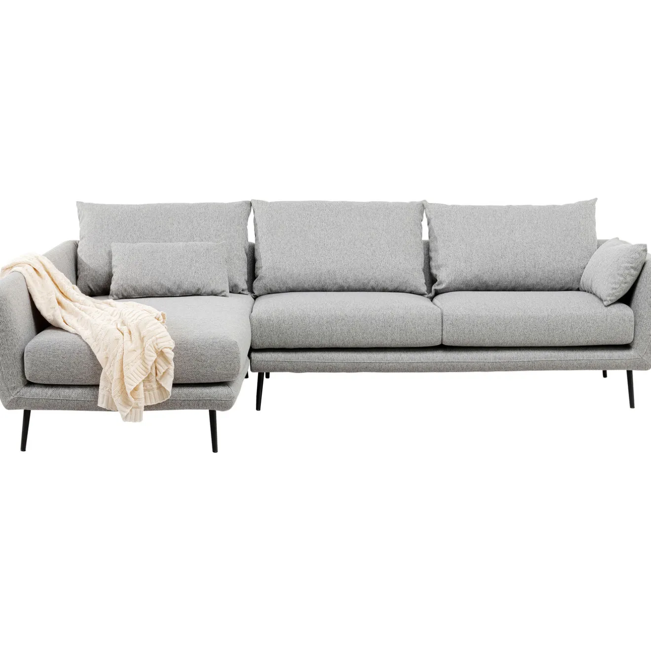 KARE Design Canapés D'Angle|Canapés D Angle Amalfi Gauche Gris 275Cm