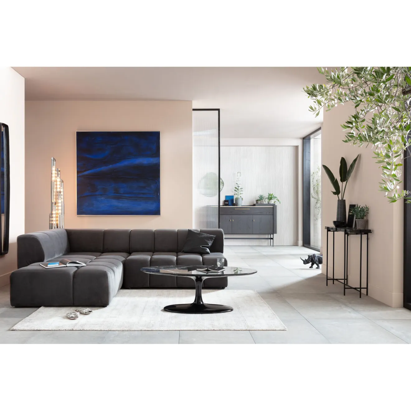 KARE Design Canapés D'Angle|Canapés D Angle Belami Velvet Gris Gauche