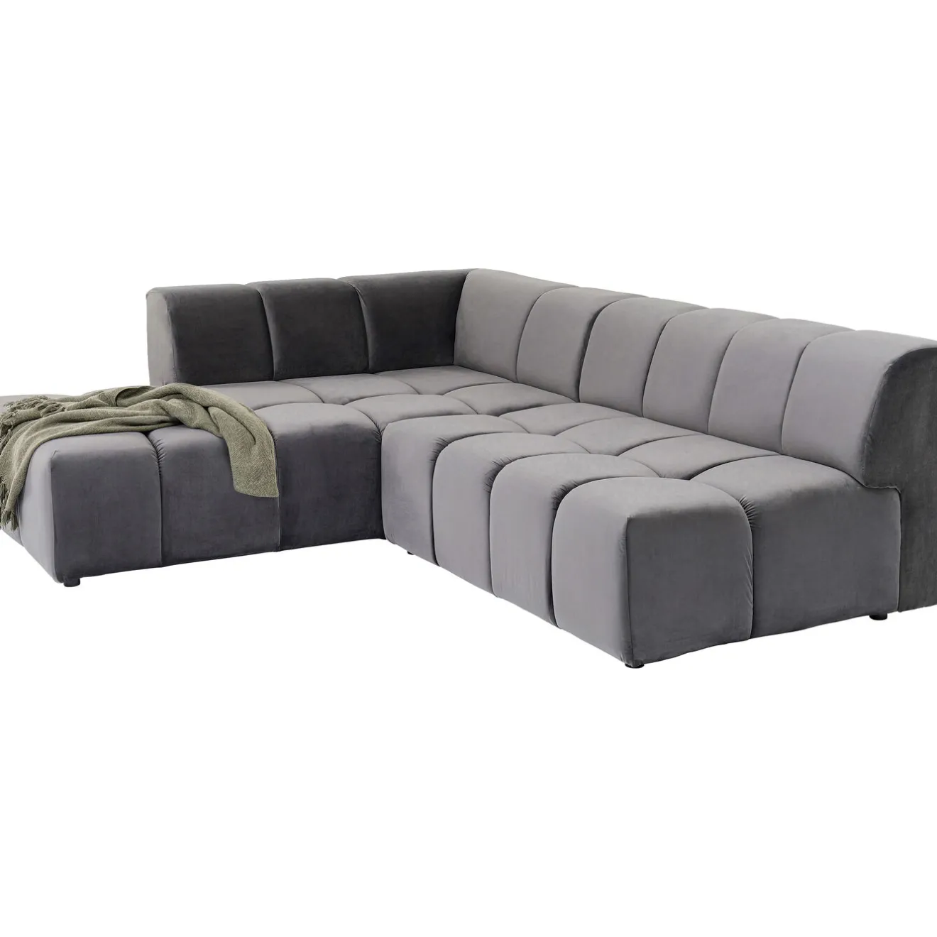 KARE Design Canapés D'Angle|Canapés D Angle Belami Velvet Gris Gauche