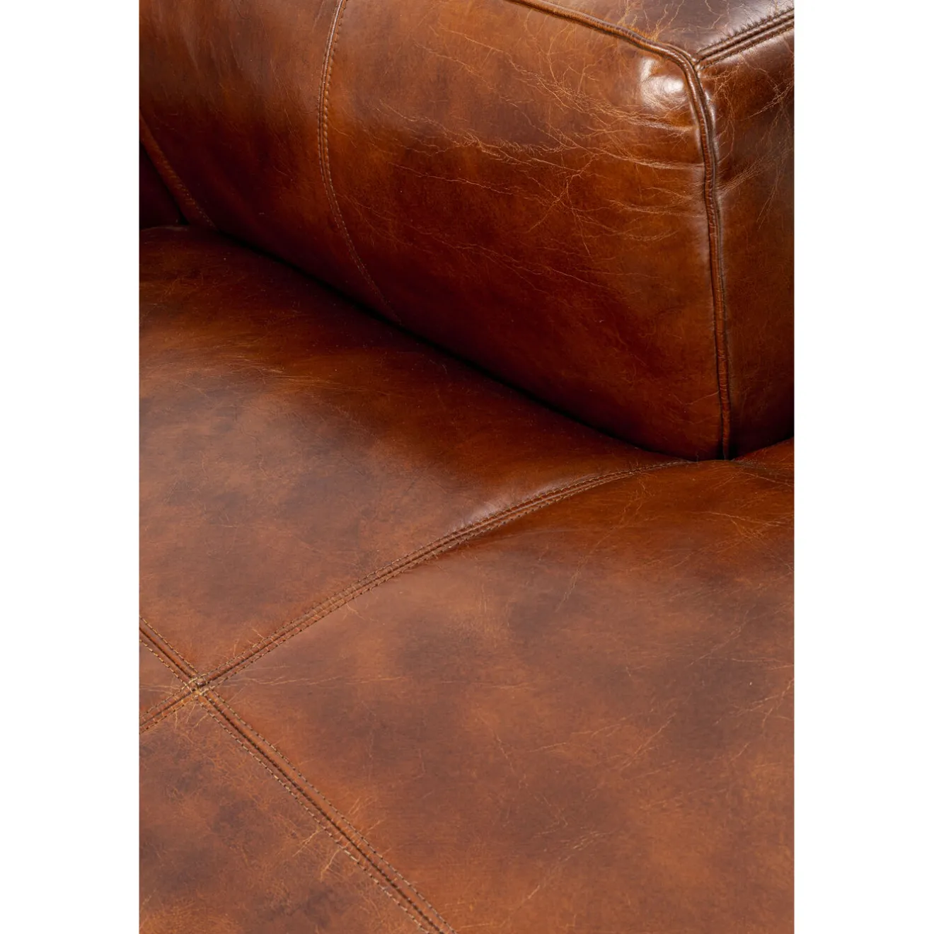 KARE Design Canapés D'Angle|Canapés D Angle Cubetto Cuir Marron