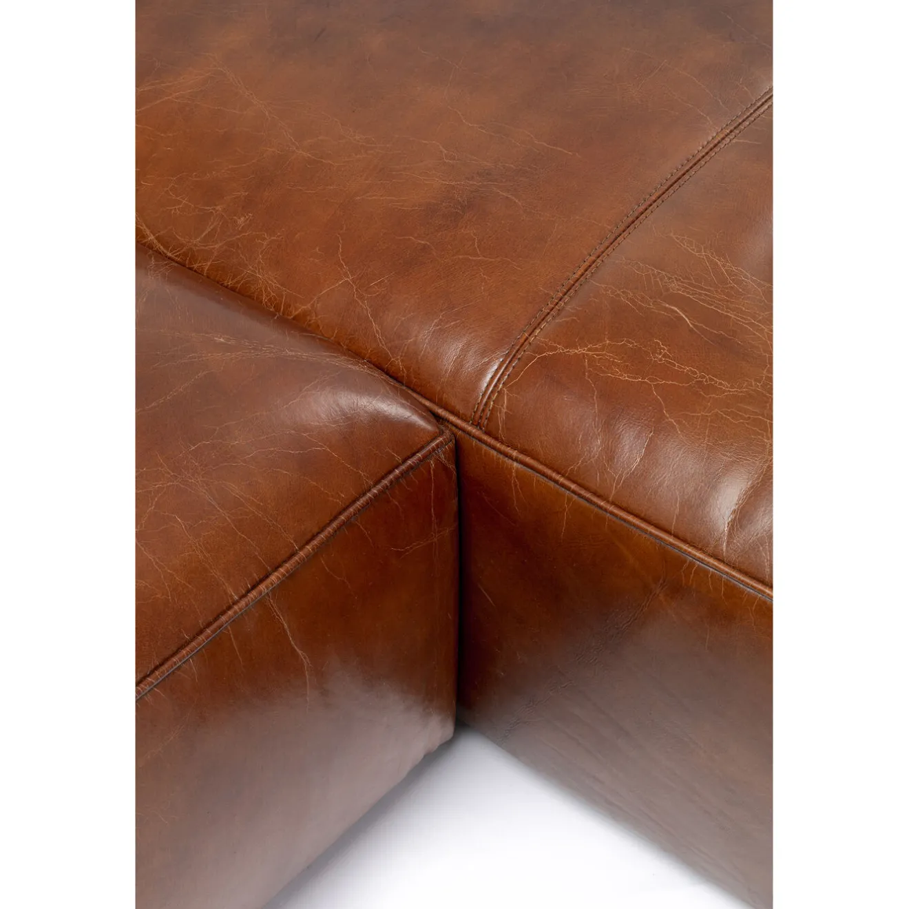 KARE Design Canapés D'Angle|Canapés D Angle Cubetto Cuir Marron