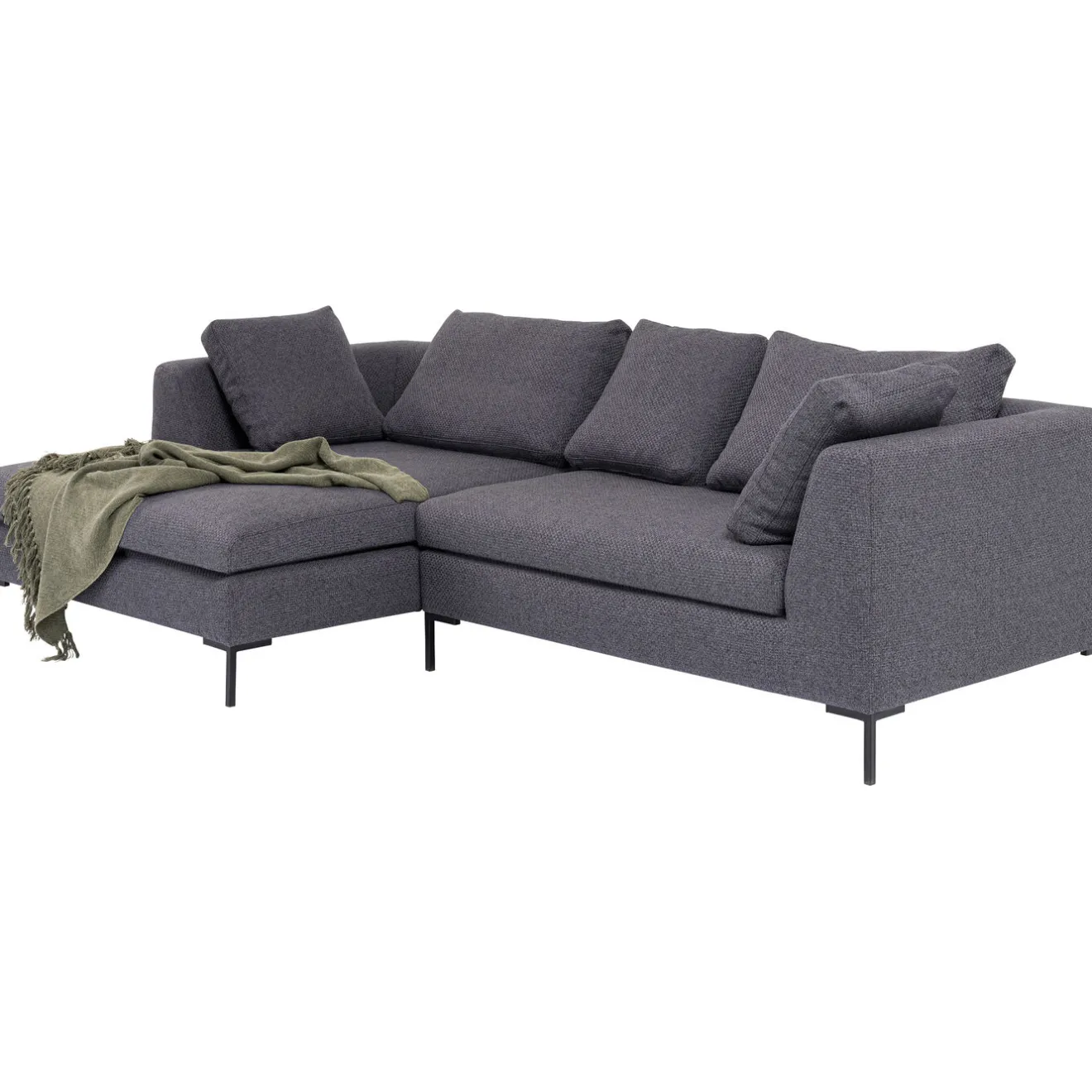 KARE Design Canapés D'Angle|Canapés D Angle Gianni Dolce Gris Fonce Gauche