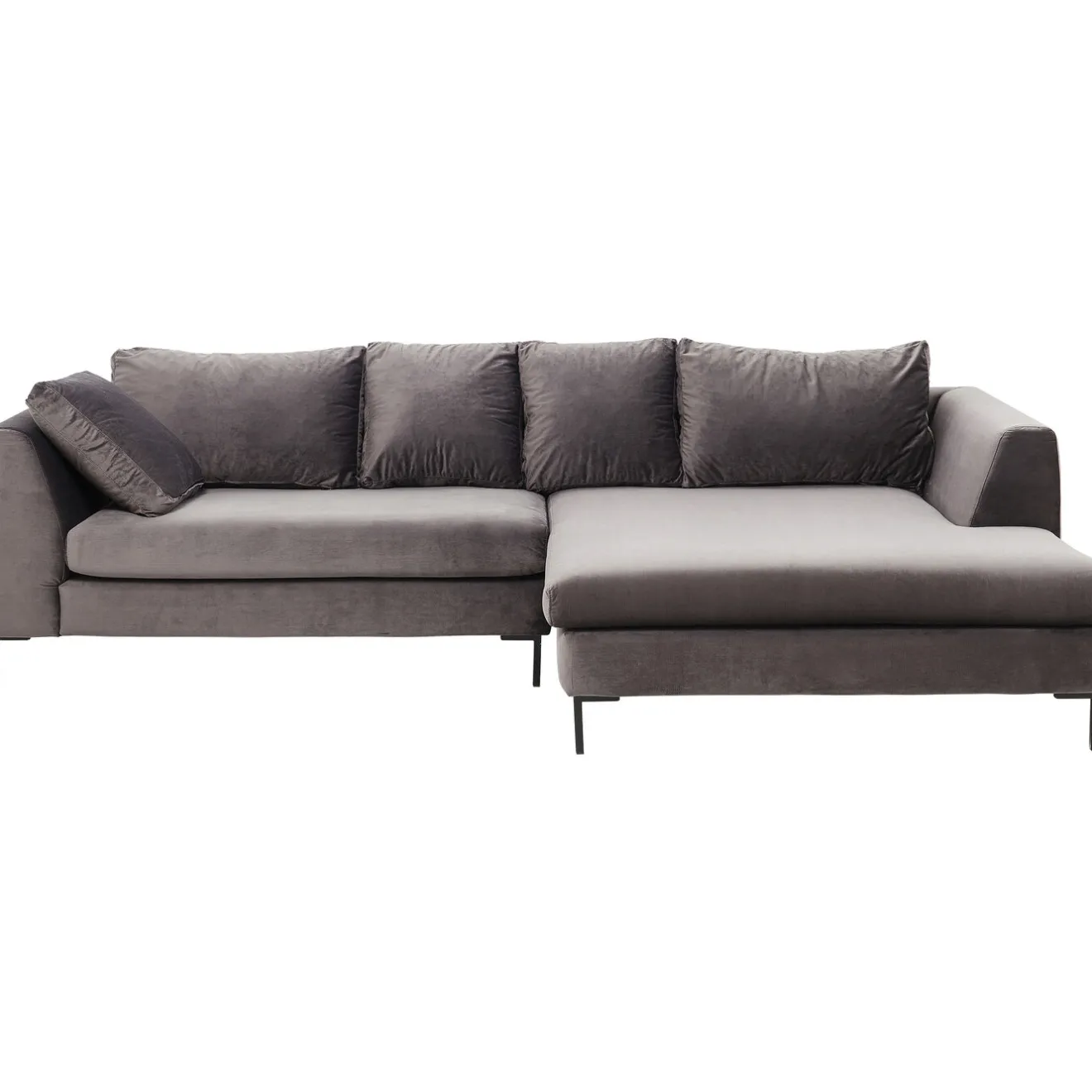 KARE Design Canapés D'Angle|Canapés D Angle Gianni Droite Gris-Noir