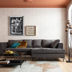 KARE Design Canapés D'Angle|Canapés D Angle Gianni Droite Gris-Noir