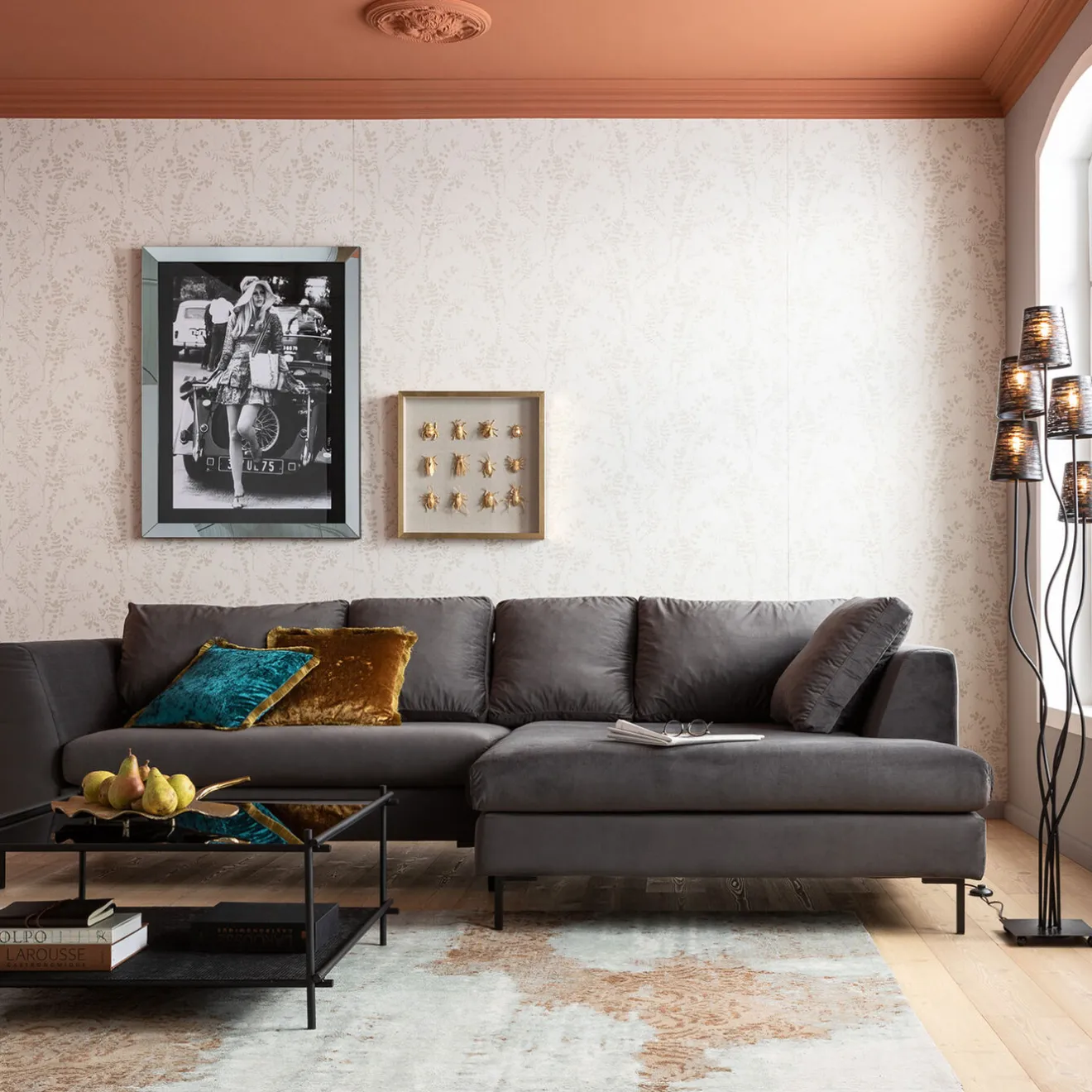 KARE Design Canapés D'Angle|Canapés D Angle Gianni Droite Gris-Noir