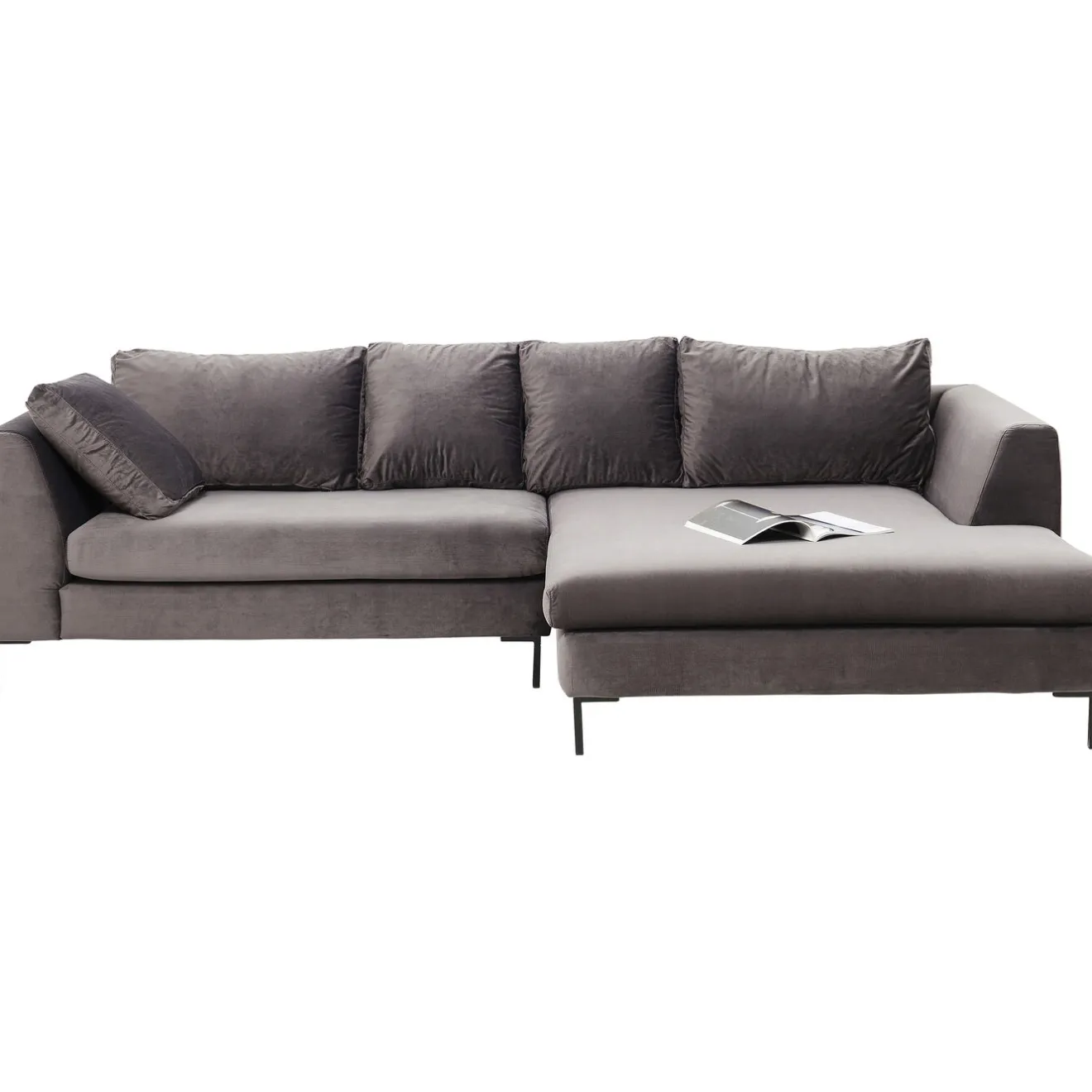 KARE Design Canapés D'Angle|Canapés D Angle Gianni Droite Gris-Noir