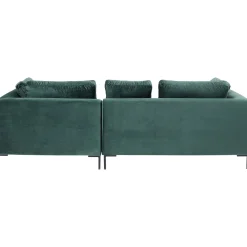 KARE Design Canapés D'Angle|Canapés D Angle Gianni Pm Velours Vert Fonce Droite