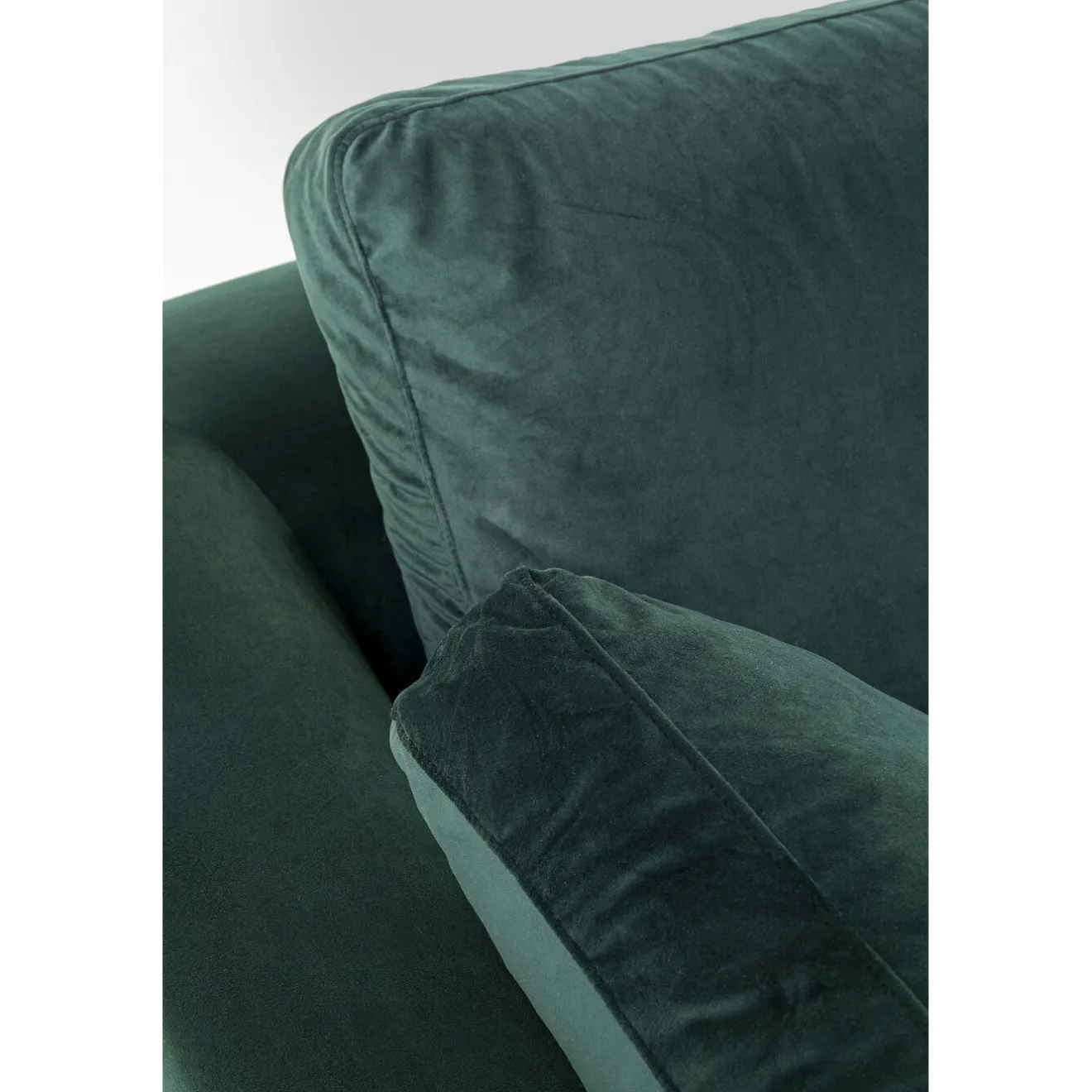 KARE Design Canapés D'Angle|Canapés D Angle Gianni Pm Velours Vert Fonce Droite