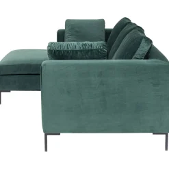 KARE Design Canapés D'Angle|Canapés D Angle Gianni Pm Velours Vert Fonce Gauche