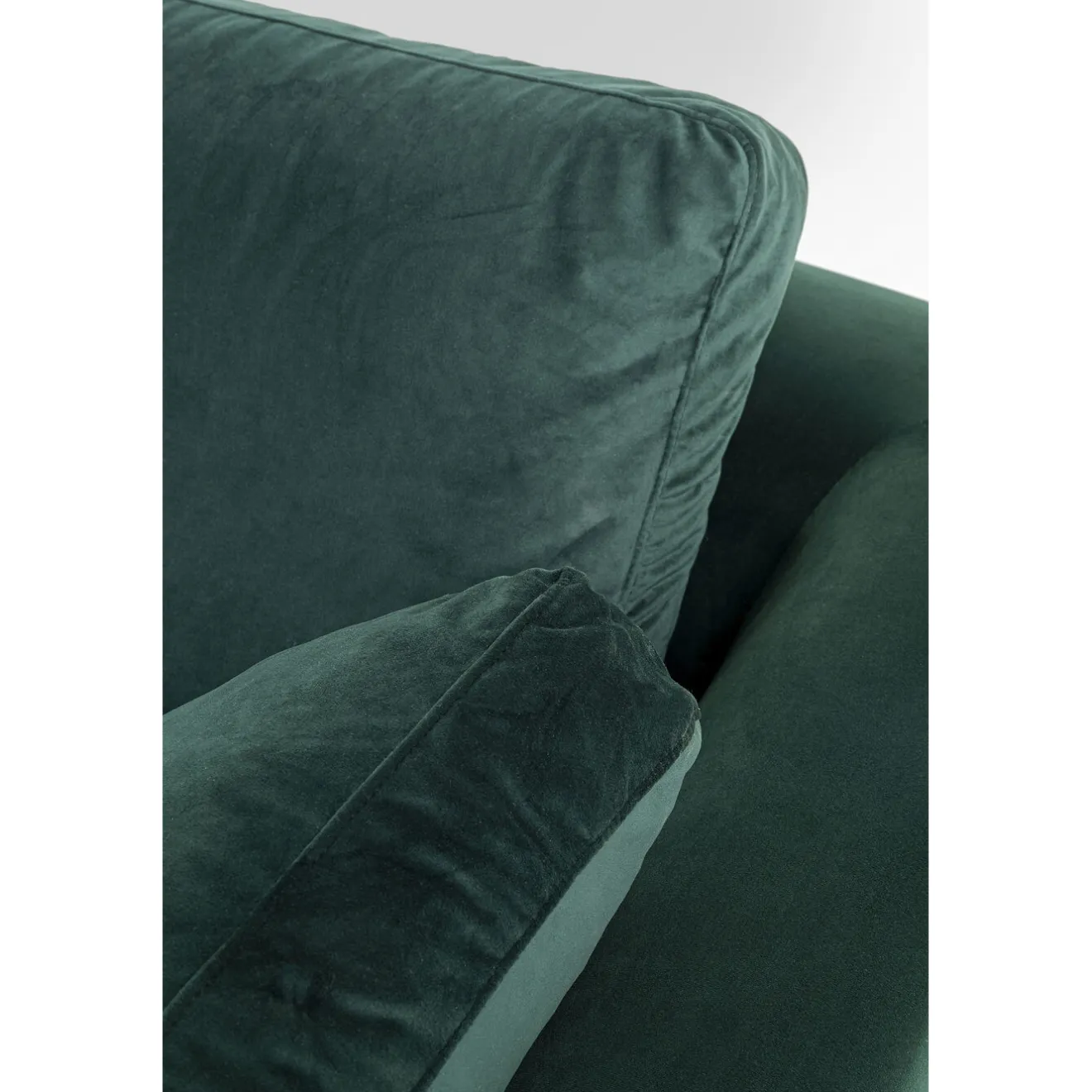 KARE Design Canapés D'Angle|Canapés D Angle Gianni Pm Velours Vert Fonce Gauche