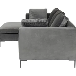 KARE Design Canapés D'Angle|Canapés D Angle Gianni Pm Velours Gris Gauche