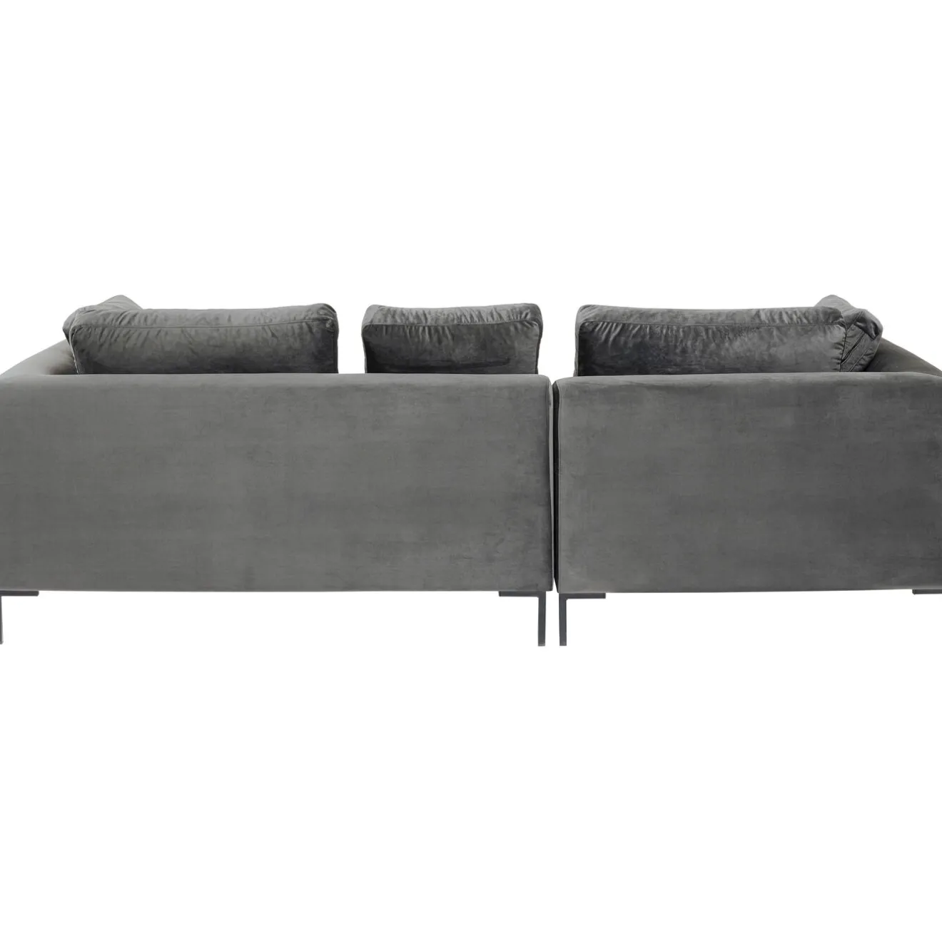 KARE Design Canapés D'Angle|Canapés D Angle Gianni Pm Velours Gris Gauche