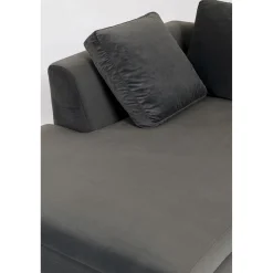 KARE Design Canapés D'Angle|Canapés D Angle Gianni Pm Velours Gris Gauche
