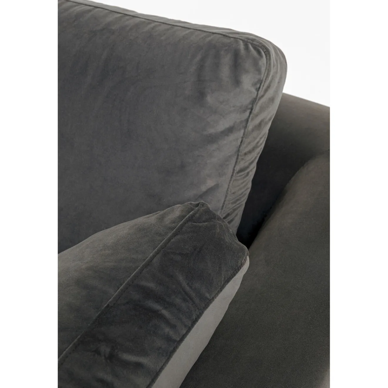 KARE Design Canapés D'Angle|Canapés D Angle Gianni Pm Velours Gris Gauche