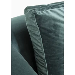 KARE Design Canapés D'Angle|Canapés D Angle Gianni Velours Vert Droite Noir