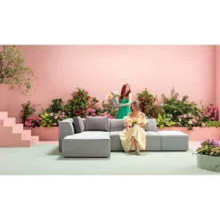 KARE Design Canapés D'Angle|Canapés D Angle Infinity Ottomane Gris Gauche