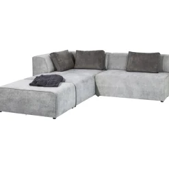 KARE Design Canapés D'Angle|Canapés D Angle Infinity Ottomane Gris Gauche