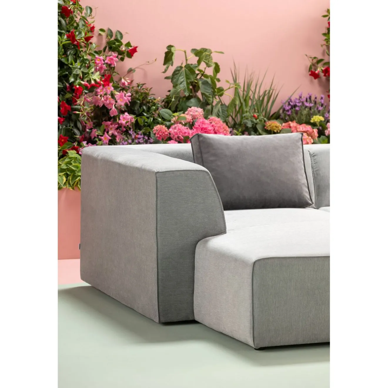 KARE Design Canapés D'Angle|Canapés D Angle Infinity Ottomane Gris Gauche