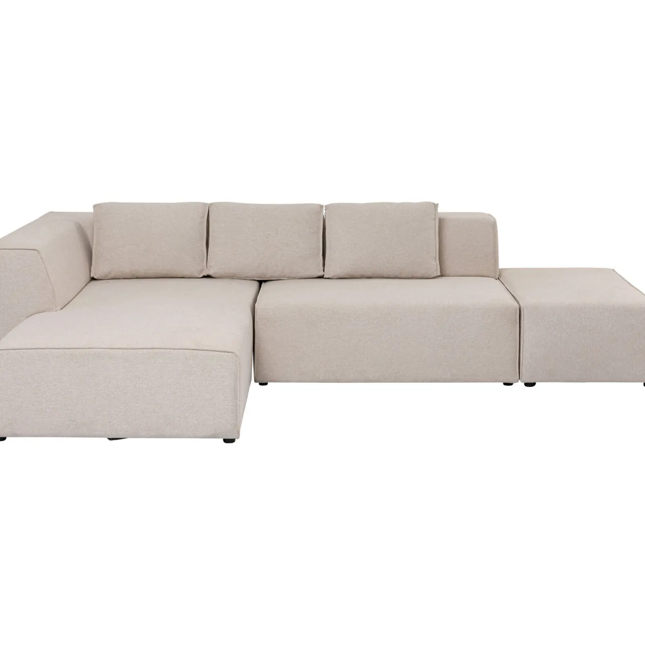 KARE Design Canapés D'Angle|Canapés D Angle Infinity Ottomane Creme Gauche