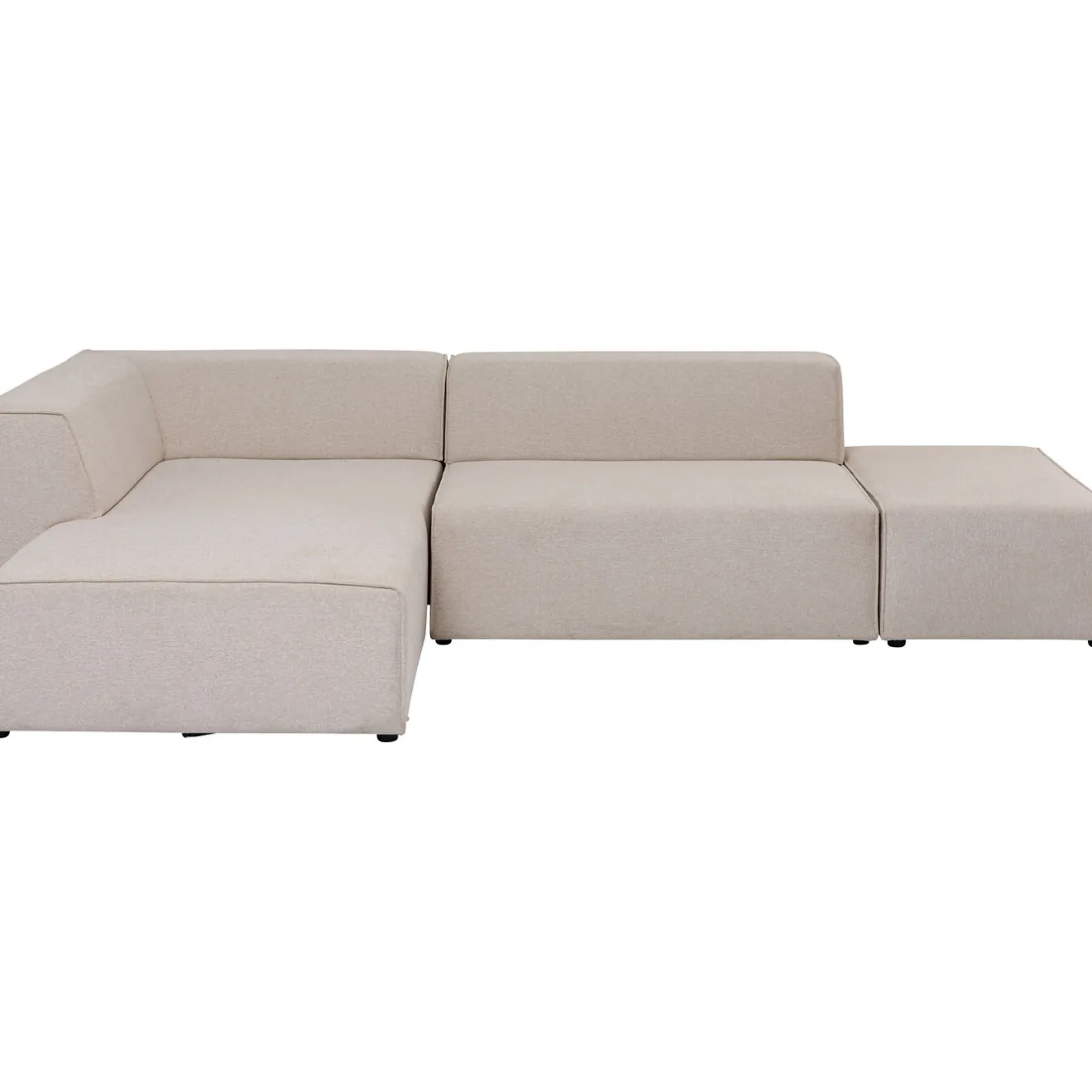 KARE Design Canapés D'Angle|Canapés D Angle Infinity Ottomane Creme Gauche