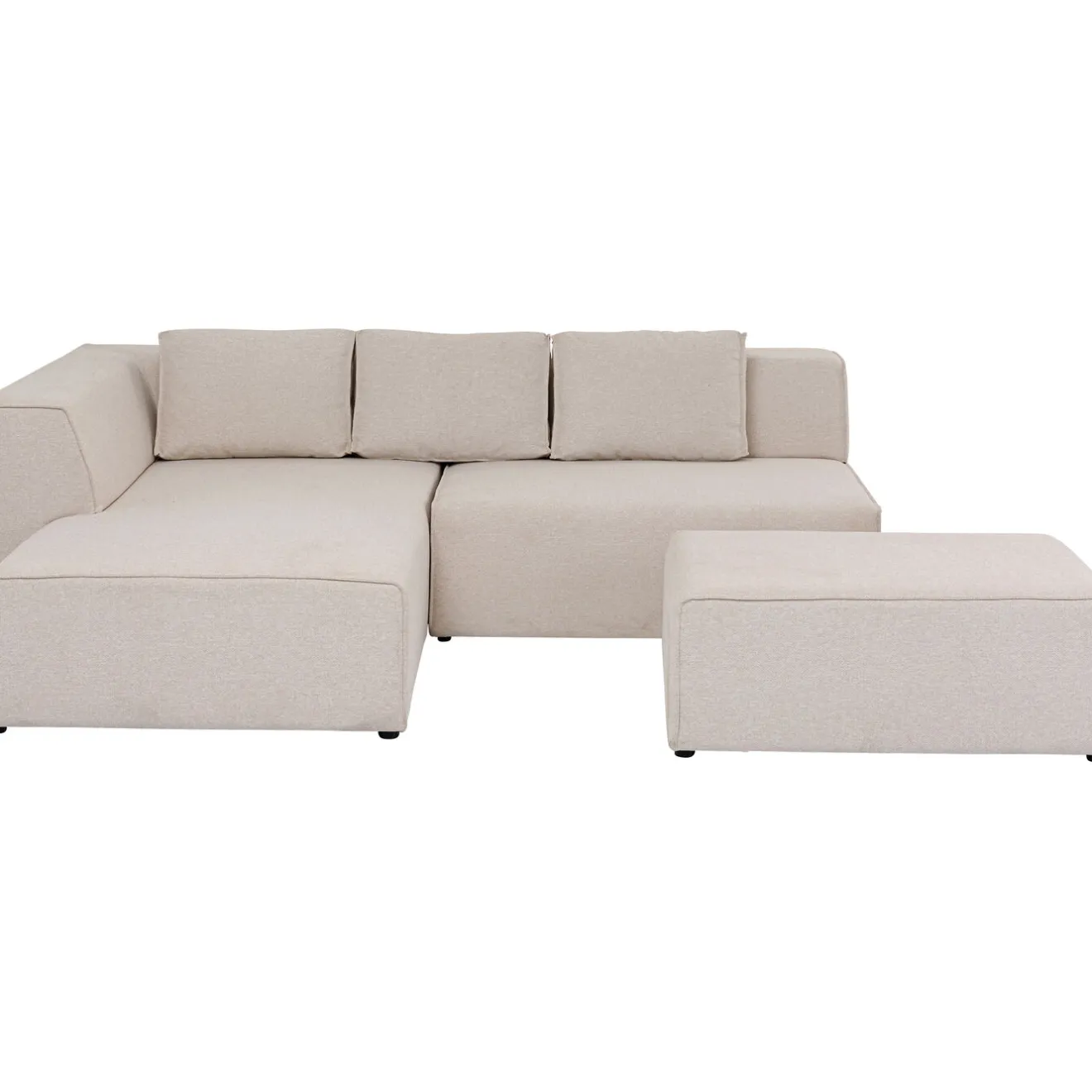 KARE Design Canapés D'Angle|Canapés D Angle Infinity Ottomane Creme Gauche