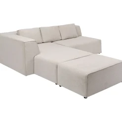 KARE Design Canapés D'Angle|Canapés D Angle Infinity Ottomane Creme Gauche