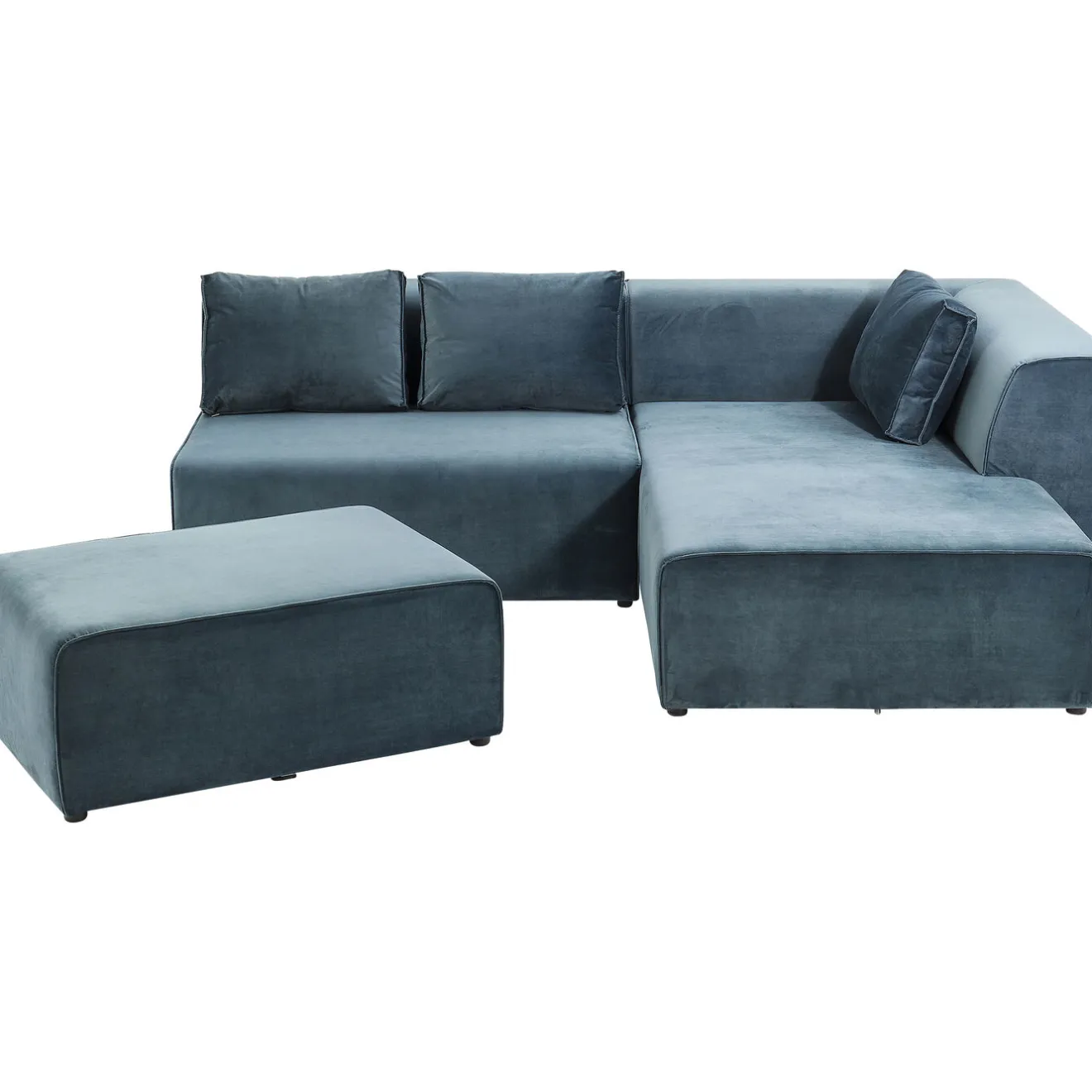 KARE Design Canapés D'Angle|Canapés D Angle Infinity Velours Ocean Droite