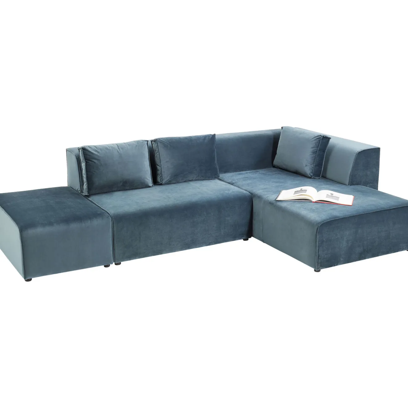 KARE Design Canapés D'Angle|Canapés D Angle Infinity Velours Ocean Droite