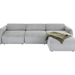 KARE Design Canapés D'Angle|Canapés D Angle Lucca Gris Droite 255Cm