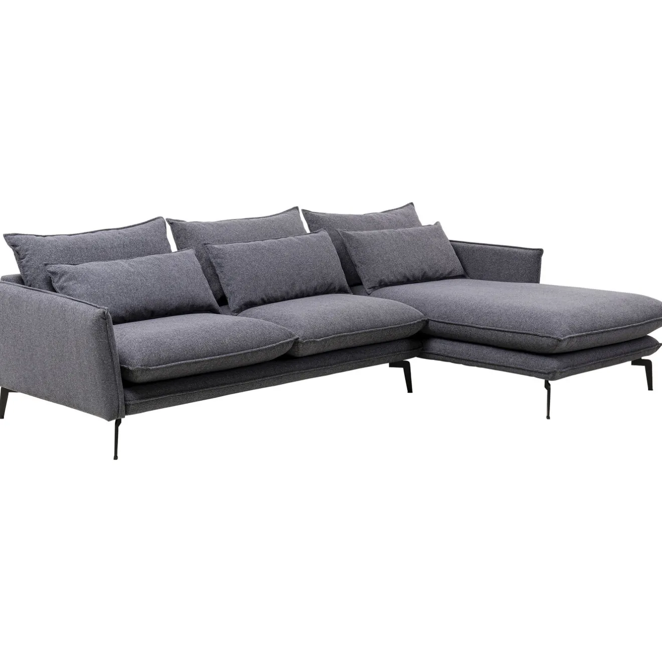 KARE Design Canapés D'Angle|Canapés D Angle Monza Droite Gris 296Cm