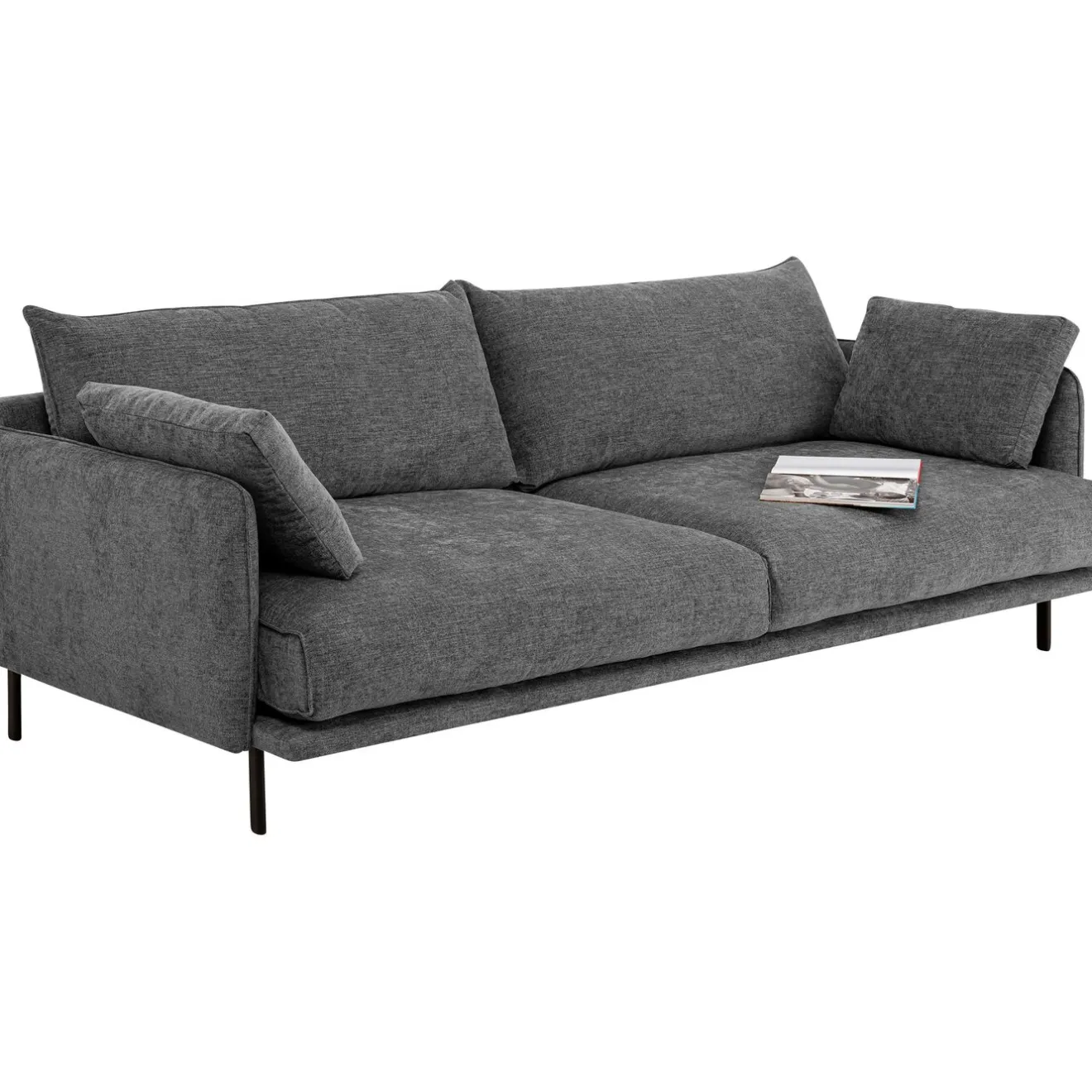 KARE Design 3 Places|Canapés Edna 3-Places Gris 245Cm
