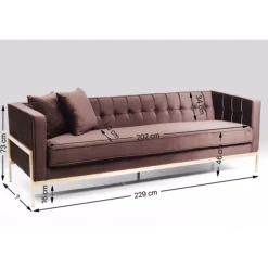 KARE Design 3 Places|Canapés Loft 3-Places Marron