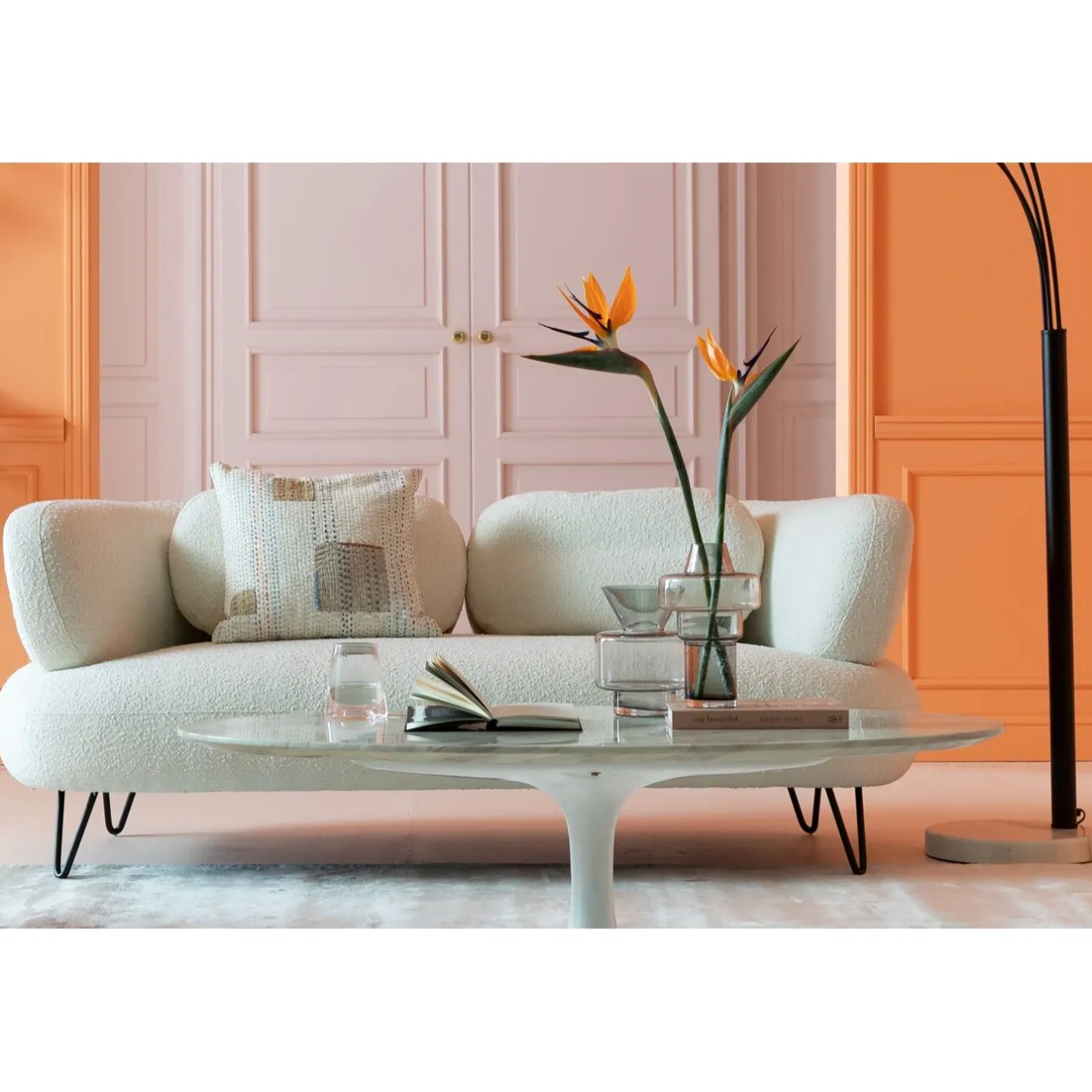 KARE Design 2 Places|Canapés Peppo 2-Places Blanc 182Cm