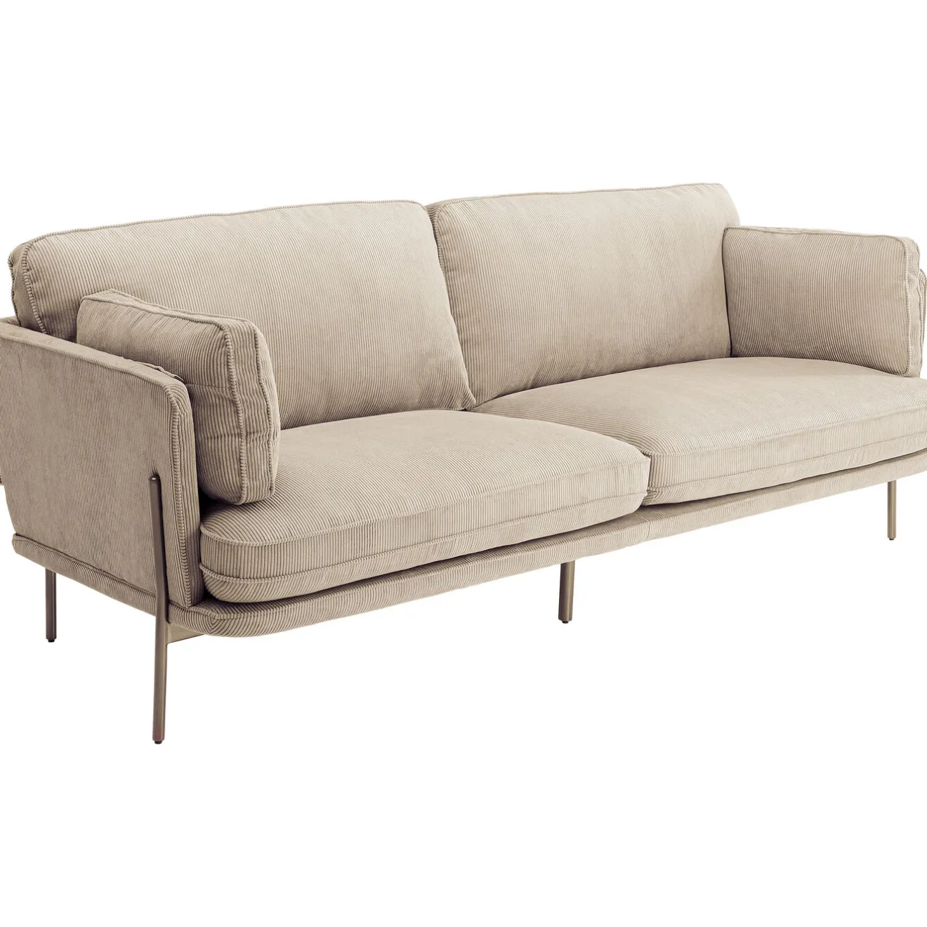 KARE Design 3 Places|Canapés Shirly 3-Places Creme 221Cm