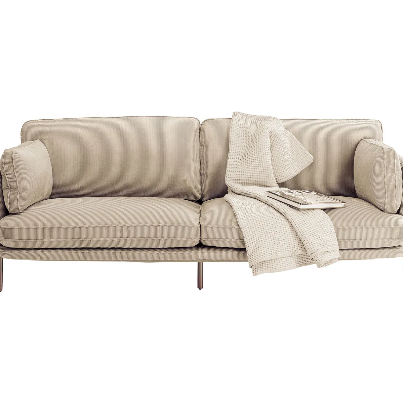 KARE Design 3 Places|Canapés Shirly 3-Places Creme 221Cm