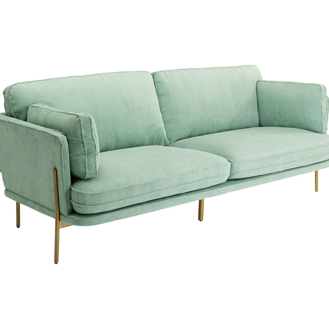 KARE Design 3 Places|Canapés Shirly 3-Places Vert Menthe 221Cm