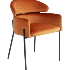 KARE Design Chaises Avec Accoudoirs|Chaise A. Acc. Alexia.Velours Orange