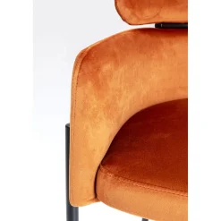 KARE Design Chaises Avec Accoudoirs|Chaise A. Acc. Alexia.Velours Orange