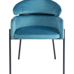 KARE Design Chaises Avec Accoudoirs|Chaise A. Acc. Alexia.Velours Bleu