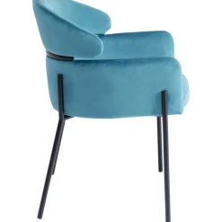 KARE Design Chaises Avec Accoudoirs|Chaise A. Acc. Alexia.Velours Bleu
