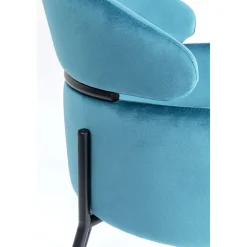 KARE Design Chaises Avec Accoudoirs|Chaise A. Acc. Alexia.Velours Bleu