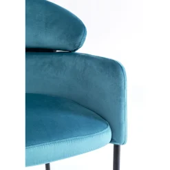 KARE Design Chaises Avec Accoudoirs|Chaise A. Acc. Alexia.Velours Bleu